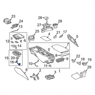 New OEM Front 12 Volt Accessory Power Outlet Fits, 2023-2024 Lexus LS - Part # 8553050170