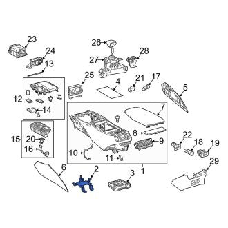 New OEM Console Bracket Fits, 2018-2024 Lexus LS - Part # 5899650080