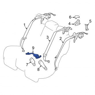 New OEM Rear Seat Belt Fits, 2018-2020 Lexus LS - Part # 7333050030