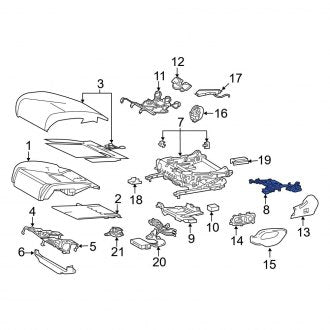 New OEM Rear Right Lower Power Seat Wiring Harness Fits, 2018-2024 Lexus LS - Part # 8219550060