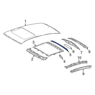 New OEM Front Roof Bow Fits, 2018-2024 Lexus LS - Part # 6314850060