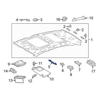 New OEM Roof Opening Trim Fits, 2018-2021 Lexus LS - Part # 7563150070