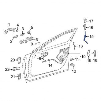 New OEM Front Inner Door Latch Cable Fits, 2018-2024 Lexus LS - Part # 6975050060