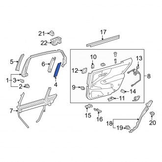 New OEM Rear Right Lower Door Window Molding Fits, 2018-2024 Lexus LS - Part # 6767550080C0