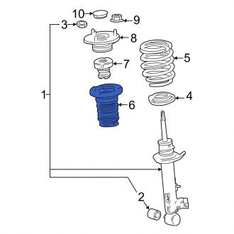 New OEM Rear Suspension Strut Bellows Fits, 2018-2024 Lexus LS - Part # 4825750040