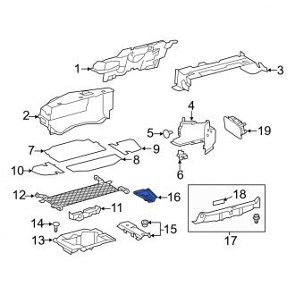 New OEM Rear Trunk Floor Storage Box Fits, 2018-2024 Lexus LS - Part # 7520150180