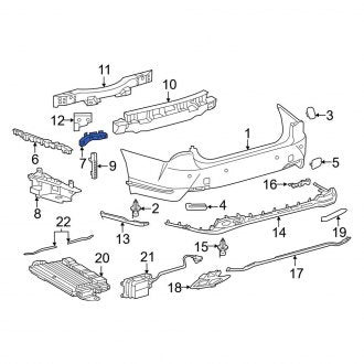 New OEM Rear Right Upper Bumper Cover Bracket Fits, 2018-2024 Lexus LS - Part # 5256250060