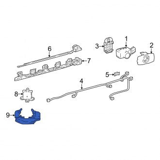 New OEM Rear Right Blind Spot Detection System Warning Sensor Bracket Fits, 2018-2024 Lexus LS - Part # 8816350020