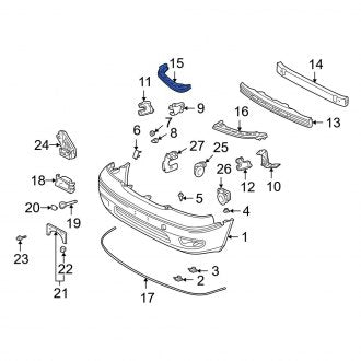 New OEM Front Right Bumper Cover Reinforcement Fits, 2001-2003 Lexus LS - Part # 5213350010