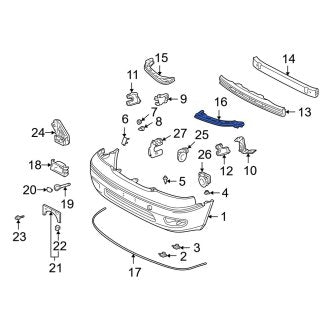 New OEM Front Left Bumper Cover Reinforcement Fits, 2001-2003 Lexus LS - Part # 5213450010