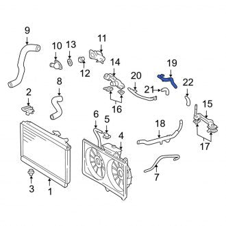 New OEM Engine Coolant Bypass Pipe Fits, 2001-2006 Lexus LS - Part # 1626850121