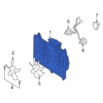 New OEM Engine Cooling Fan Shroud Fits, 2001-2006 Lexus LS - Part # 1671150110