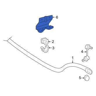 New OEM Front Left Suspension Stabilizer Bar Mount Fits, 2001-2006 Lexus LS - Part # 4880950020