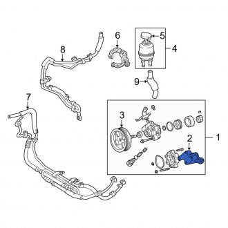 New OEM Power Steering Pump Bracket Fits, 2001-2006 Lexus LS - Part # 4439050010