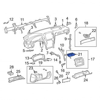 New OEM Rear Dashboard Air Vent Fits, 2001-2003 Lexus LS - Part # 6298550060A1