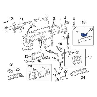 New OEM Dashboard Air Vent Fits, 1998-2005 Lexus GS - Part # 5568050010C0