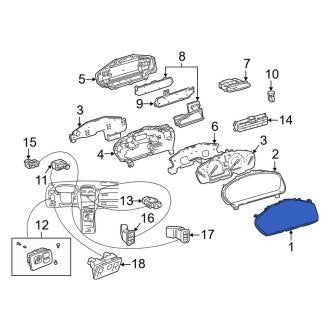 New OEM Instrument Panel Lens Fits, 2001-2006 Lexus LS - Part # 8385250100