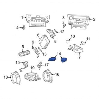 New OEM Front Right Speaker Fits, 2001-2006 Lexus LS - Part # 5540950030