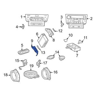 New OEM Lower Radio Amplifier Bracket Fits, 2001-2006 Lexus LS - Part # 8628650040