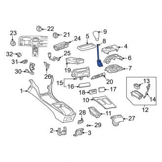 New OEM Automatic Transmission Shift Lever Fits, 2001-2003 Lexus LS - Part # 3305550060