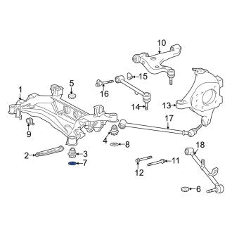 New OEM Rear Lower Suspension Crossmember Stop Fits, 2001-2006 Lexus LS - Part # 5227350010