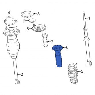 New OEM Rear Upper Coil Spring Insulator Fits, 2001-2006 Lexus LS - Part # 4825750020