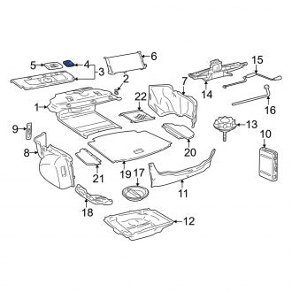 New OEM Rear Left Package Tray Trim Fits, 2003 Lexus LS - Part # 6433950040B0