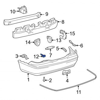 New OEM Genuine Lexus, Rear Bumper Trim Bolt - Part # 5279150010