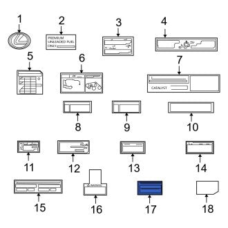 New OEM Genuine Lexus, Tire Information Label - Part # 4266150211