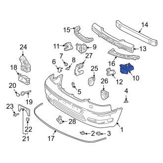 New OEM Front Left Bumper Cover Reinforcement Bracket Fits, 2004-2006 Lexus LS - Part # 5208250010