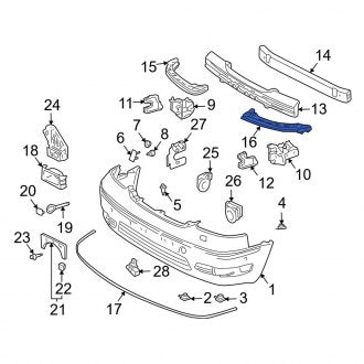 New OEM Front Left Upper Bumper Cover Reinforcement Fits, 2004-2006 Lexus LS - Part # 5213450030