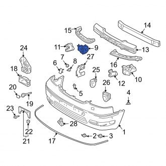 New OEM Front Right Bumper Cover Reinforcement Bracket Fits, 2004-2006 Lexus LS - Part # 5208150010