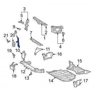 New OEM Hood Latch Support Fits, 2004-2006 Lexus LS - Part # 5320850040