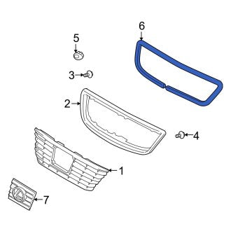 New OEM Front Grille Guard Fits, 2004-2006 Lexus LS - Part # 5311950050