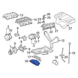 New OEM Lower Engine Oil Pan Fits, 2001-2005 Lexus LS - Part # 1210250120