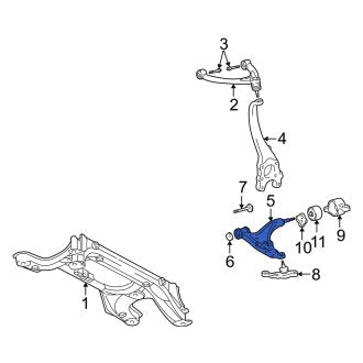 New OEM Front Right Lower Suspension Control Arm Fits, 2001-2006 Lexus LS - Part # 4862050050