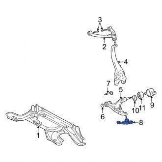 New OEM Front Left Lower Suspension Ball Joint Fits, 2004-2006 Lexus LS - Part # 4334059125