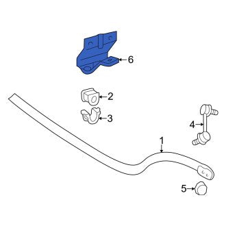 New OEM Front Right Suspension Stabilizer Bar Bracket Fits, 2001-2006 Lexus LS - Part # 4880950010