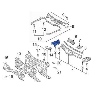 New OEM Right Cowl Side Panel Fits, 2004-2006 Lexus LS - Part # 6112350020