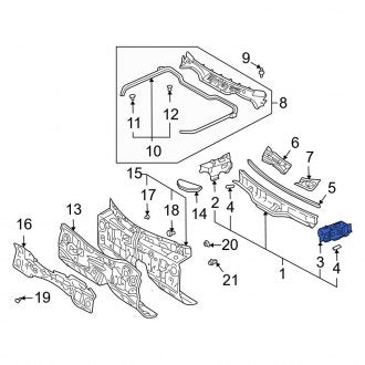 New OEM Left Cowl Side Panel Fits, 2004-2006 Lexus LS - Part # 6112450020