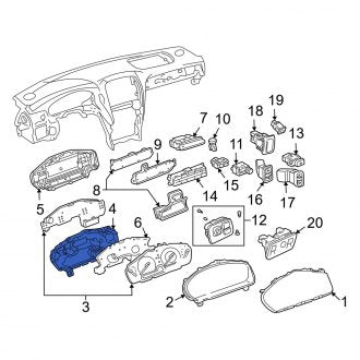 New OEM Instrument Cluster Housing Fits, 2004-2006 Lexus LS - Part # 8384150200