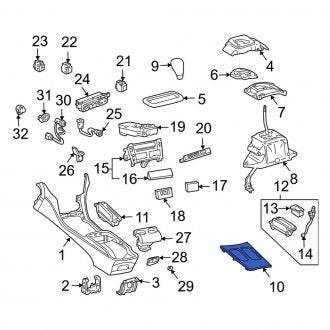 New OEM Automatic Transmission Shift Cover Plate Fits, 2004-2006 Lexus LS - Part # 58804502900