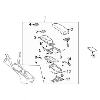 New OEM Console Armrest Fits, 2004-2006 Lexus LS - Part # 5892050181A0