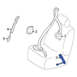 New OEM Rear Inner Seat Belt Receptacle Fits, 2004-2006 Lexus LS - Part # 7338050200A2