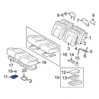 New OEM Seat Armrest Cup Holder Fits, 2001-2006 Lexus LS - Part # 7280650020A1