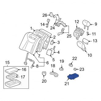 New OEM Seat Armrest Cup Holder Fits, 2001-2006 Lexus LS - Part # 7280650020C0