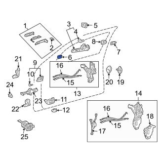 New OEM Genuine Lexus, Front Exterior Door Handle Pad - Part # 6924150020