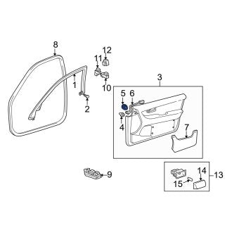 New OEM Front Door Interior Trim Panel Grommet Fits, 2004-2006 Lexus LS - Part # 6783750040B2