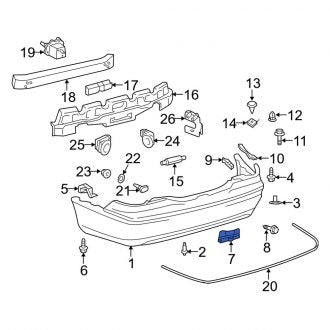 New OEM Rear Left Bumper Cover Bracket Fits, 2001-2006 Lexus LS - Part # 5256650020