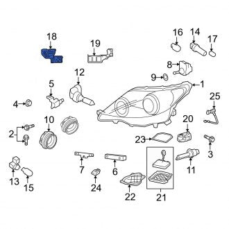 New OEM Front Right Upper Headlight Restoration Kit Fits, 2007-2012 Lexus LS - Part # 8119350020